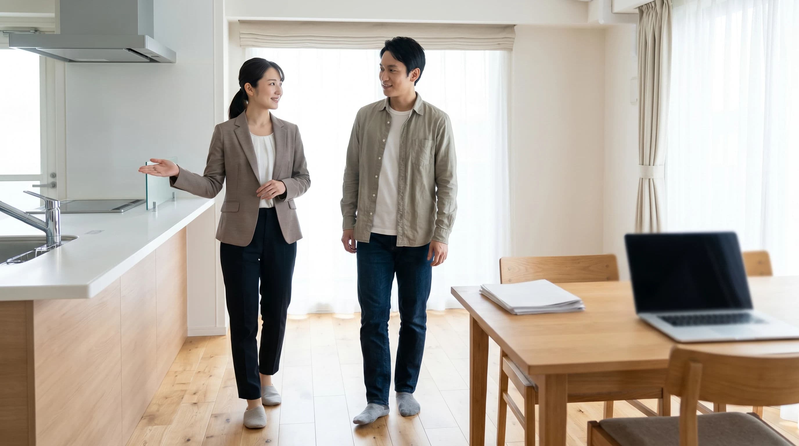 Operator najmu krótkoterminowego omawia standard obsługi apartamentu.